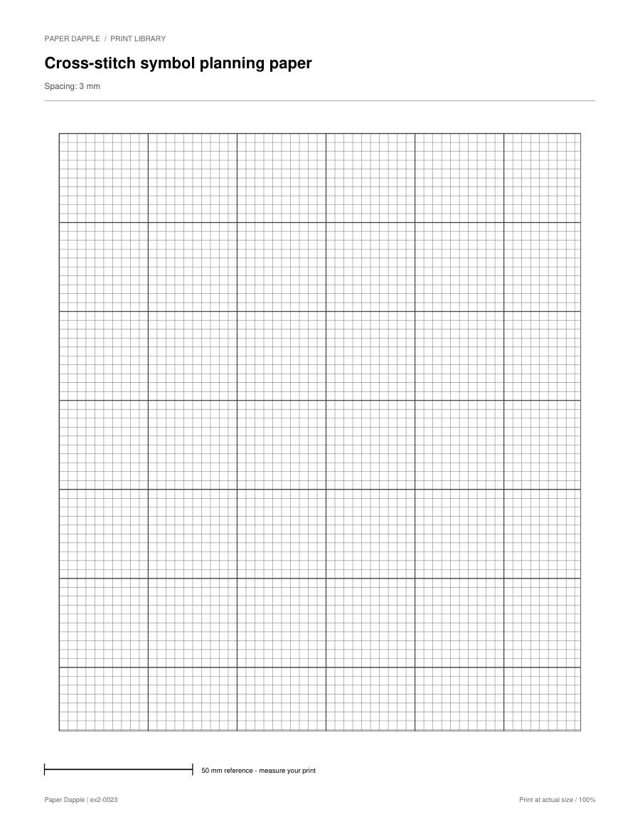 Preview of Cross-stitch planning grid