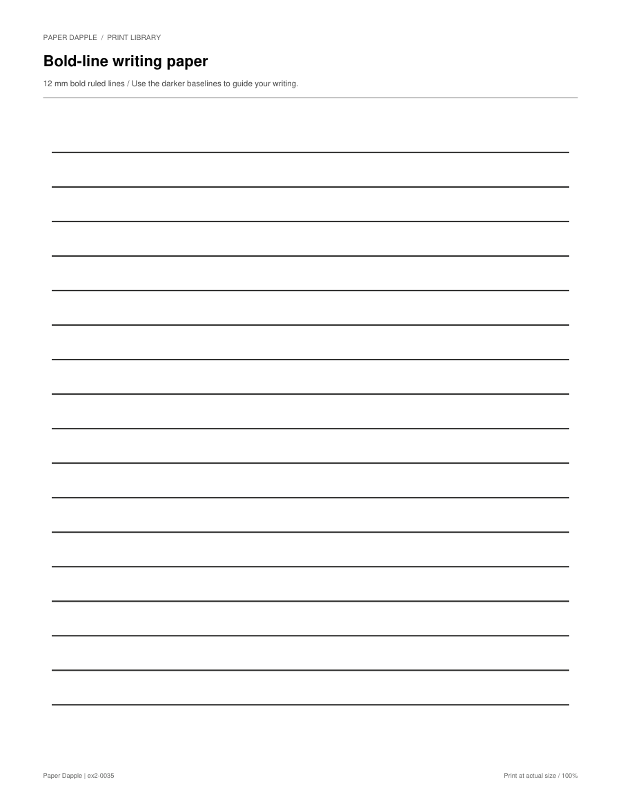 Preview of Bold-line writing paper