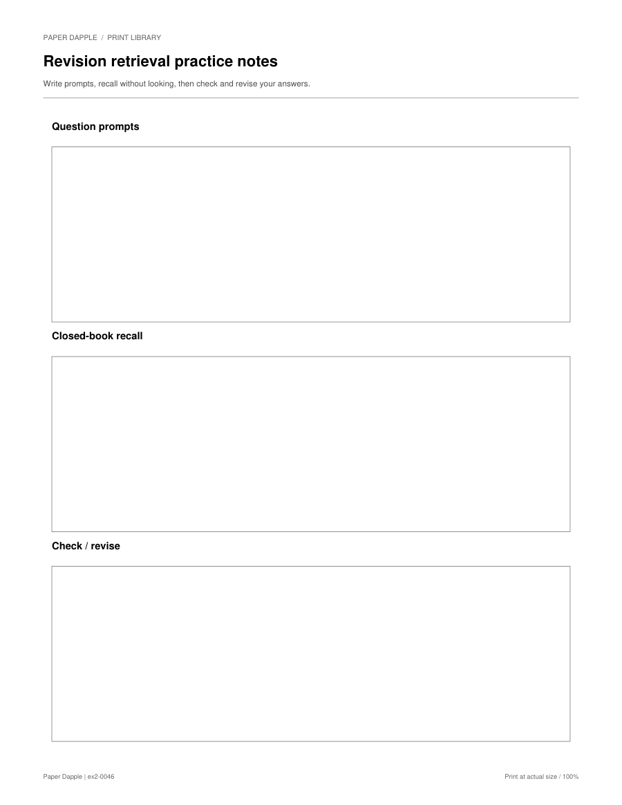 Preview of Revision retrieval practice notes