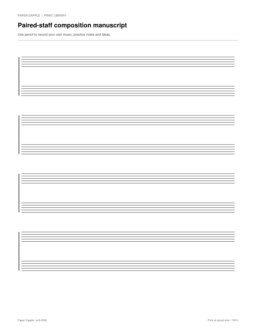 Preview of Paired-staff composition manuscript