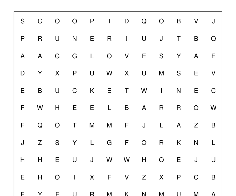 Preview of Garden tools word-search packet