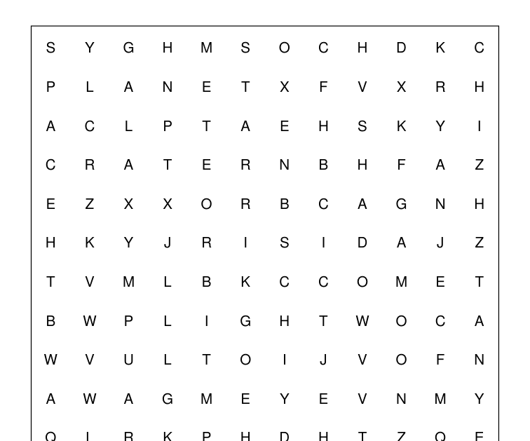 Preview of Night sky words word-search packet