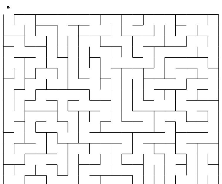 Preview of 20 × 20 printable mazes