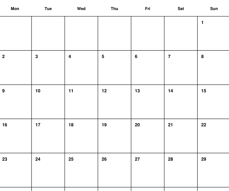 Preview of August 2027 planning calendar