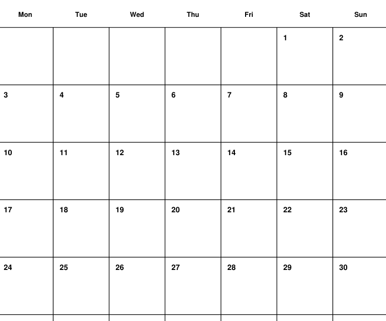 Preview of May 2027 planning calendar