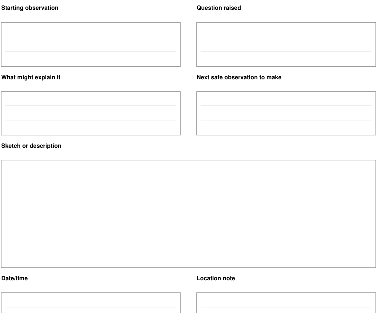 Preview of Local bird observation - question and follow-up