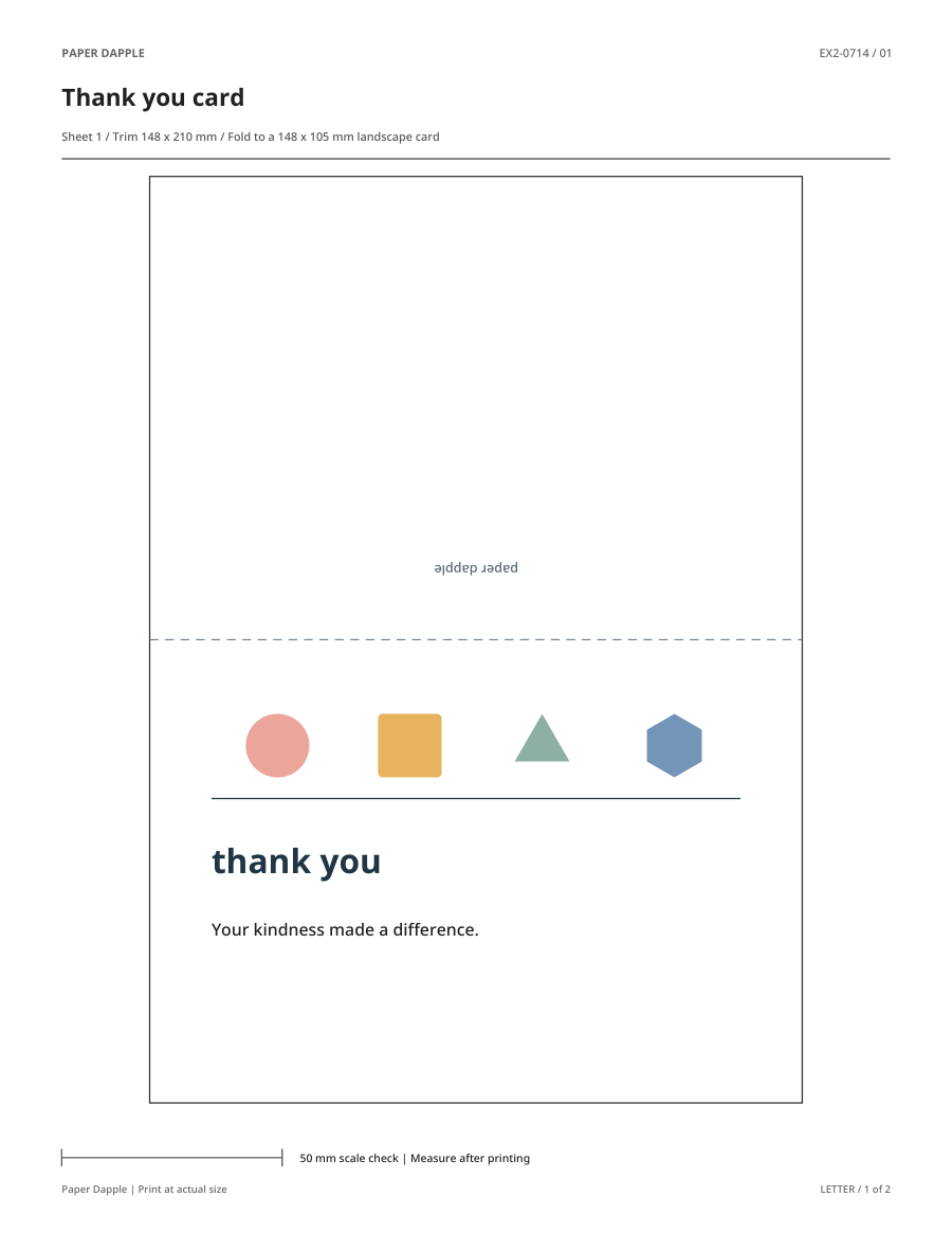 Preview of Thank you geometric greeting card