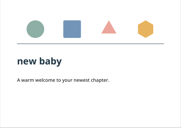 Preview of New baby geometric greeting card