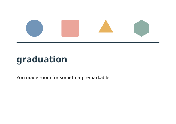 Preview of Graduation geometric greeting card