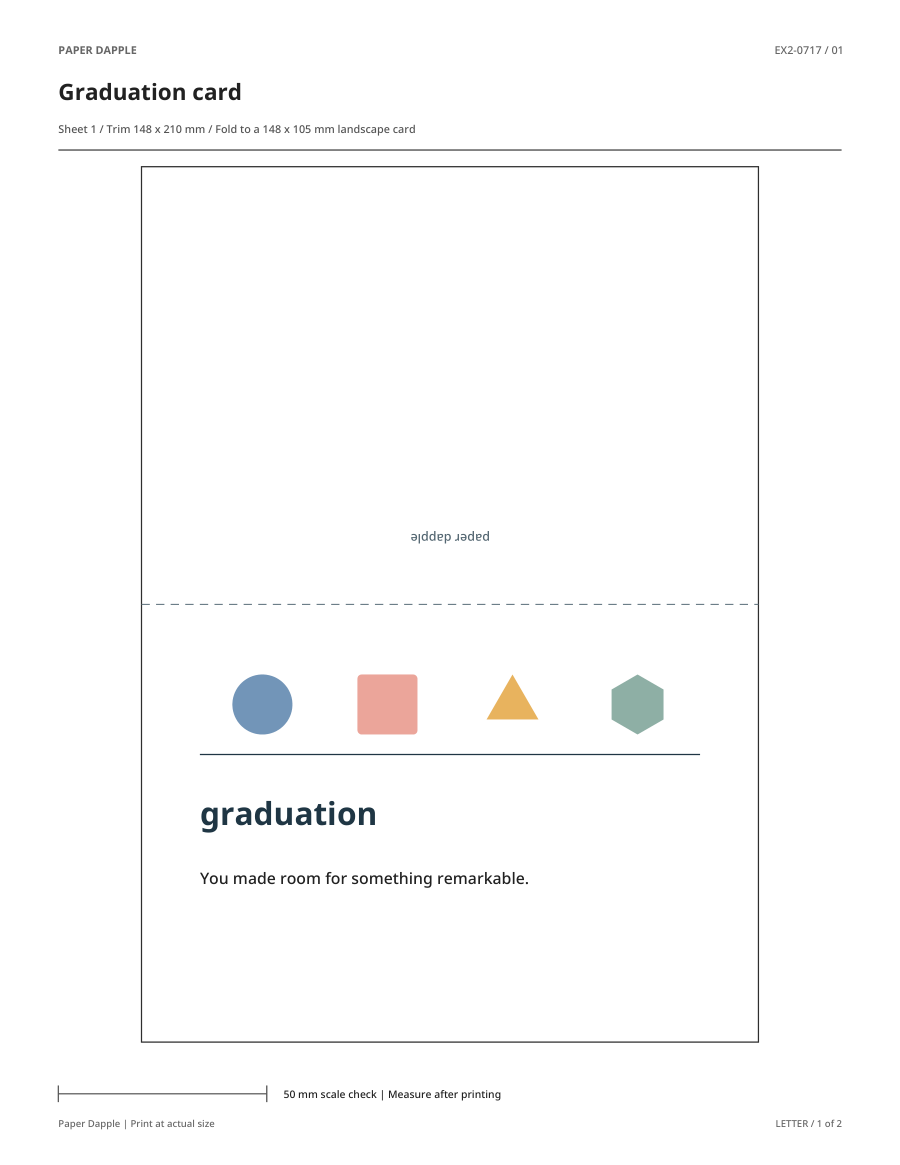 Preview of Graduation geometric greeting card