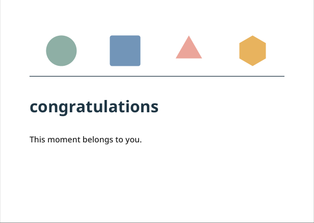 Preview of Congratulations geometric greeting card