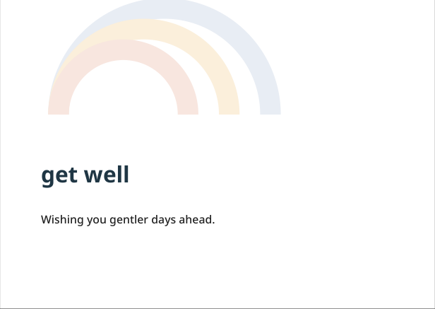 Preview of Get well geometric greeting card