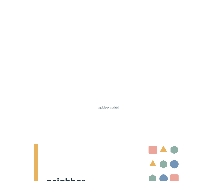 Preview of Neighbor appreciation geometric greeting card