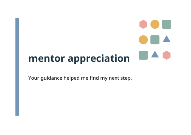 Preview of Mentor appreciation geometric greeting card