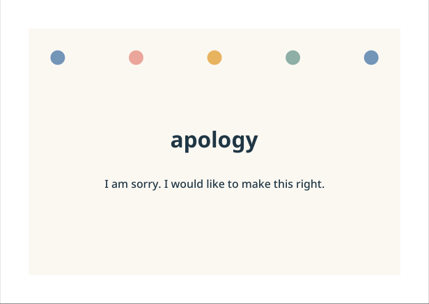 Preview of Apology geometric greeting card
