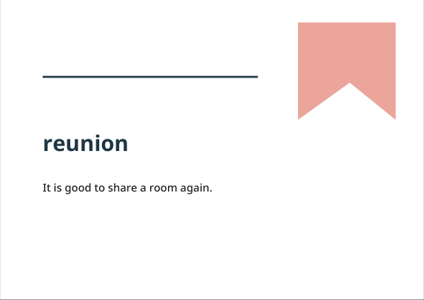 Preview of Reunion geometric greeting card