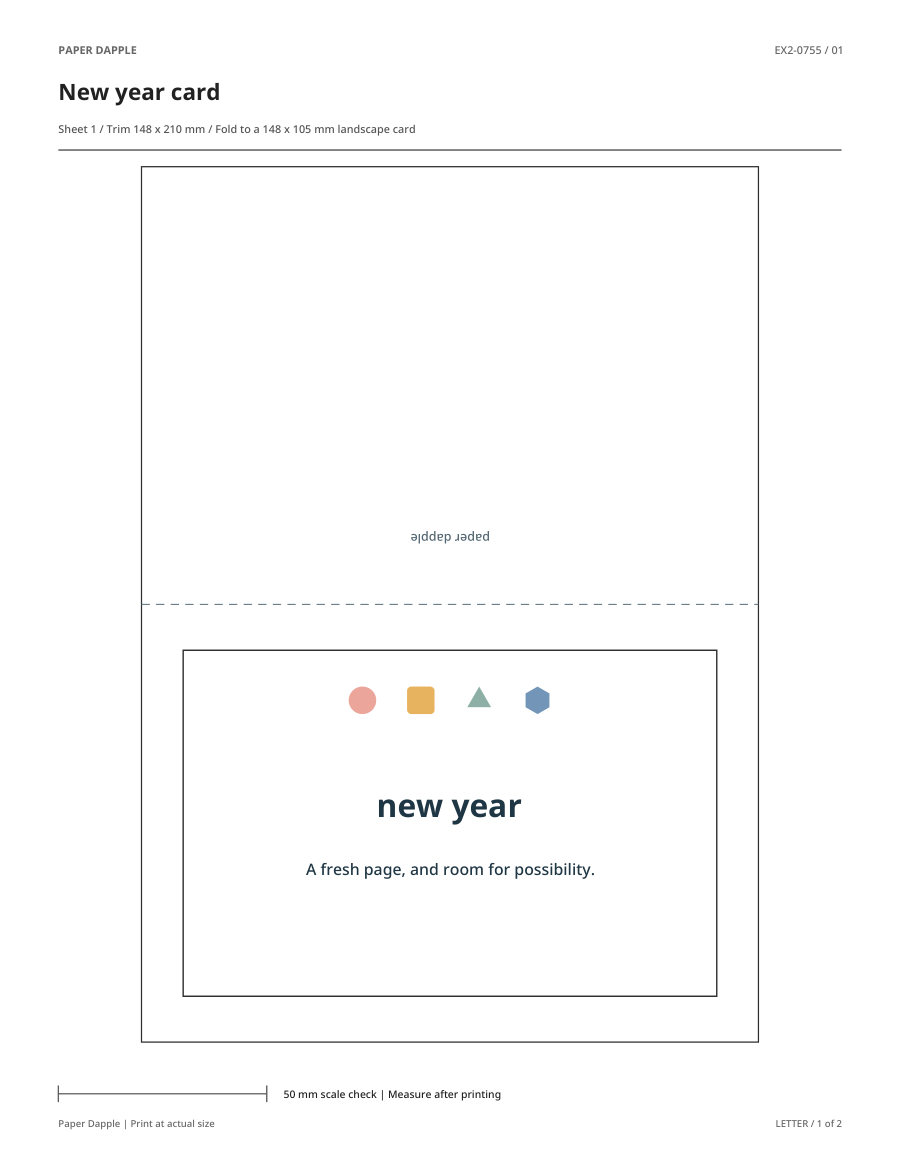 Preview of New year geometric greeting card