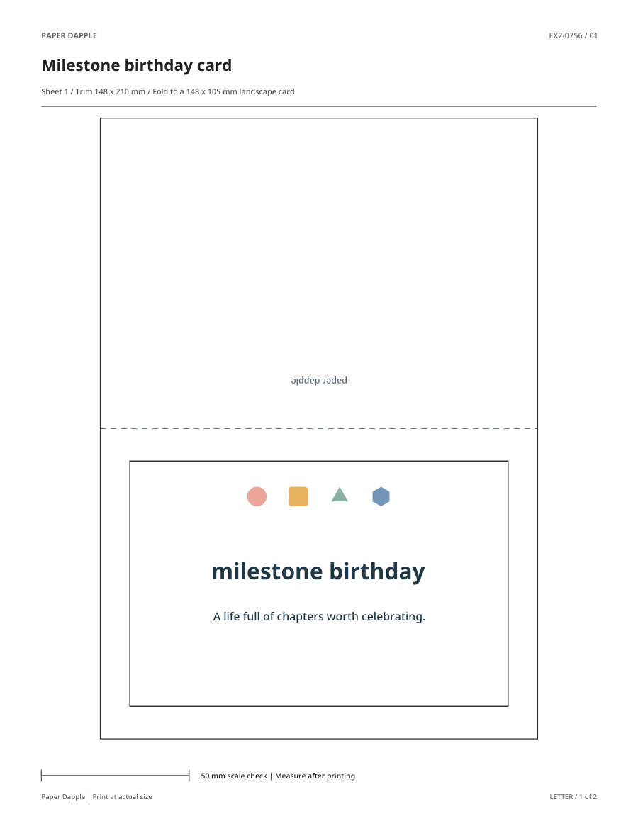 Preview of Milestone birthday geometric greeting card