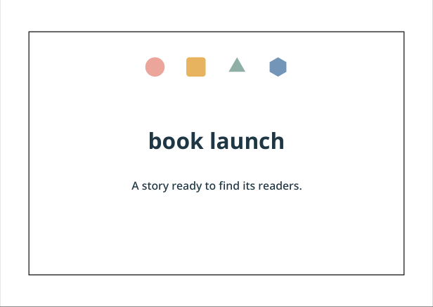 Preview of Book launch geometric greeting card