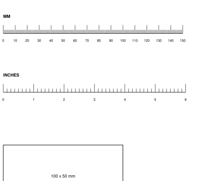Preview of Metric and inch print-scale reference