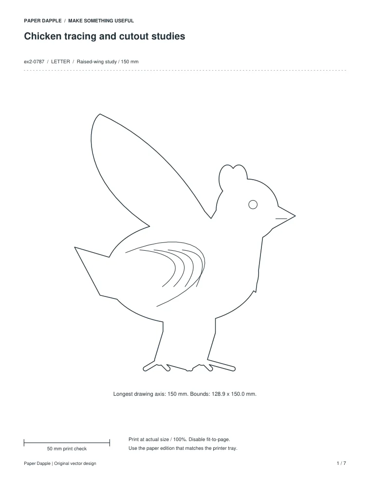 Preview of Chicken tracing and cutout studies