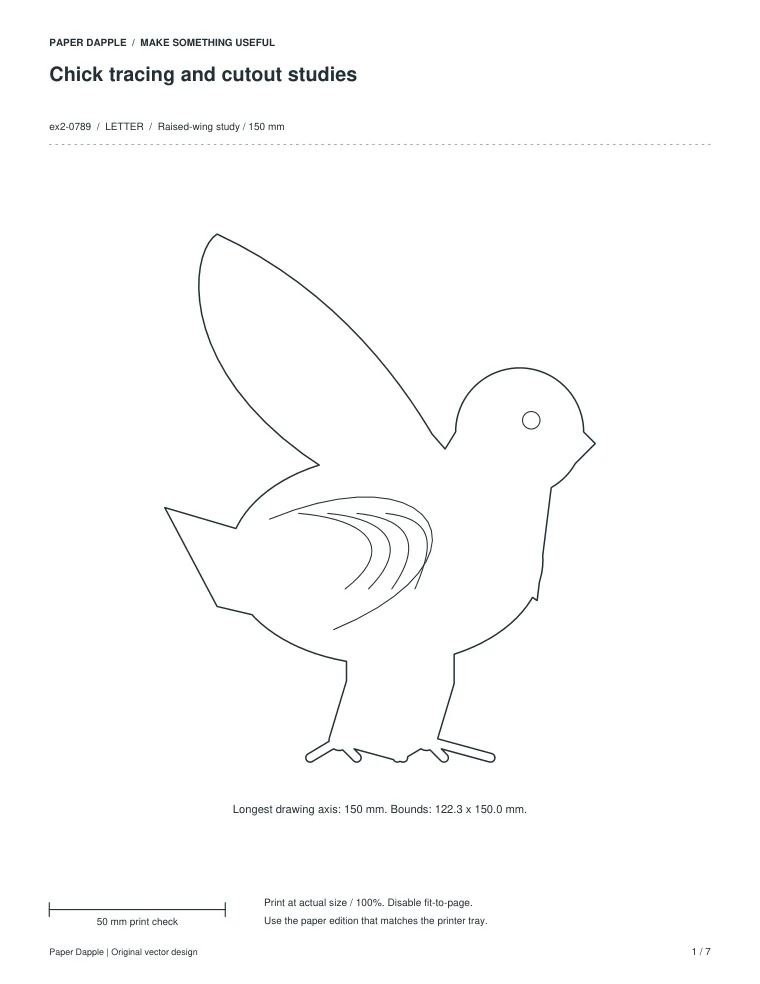 Preview of Chick tracing and cutout studies