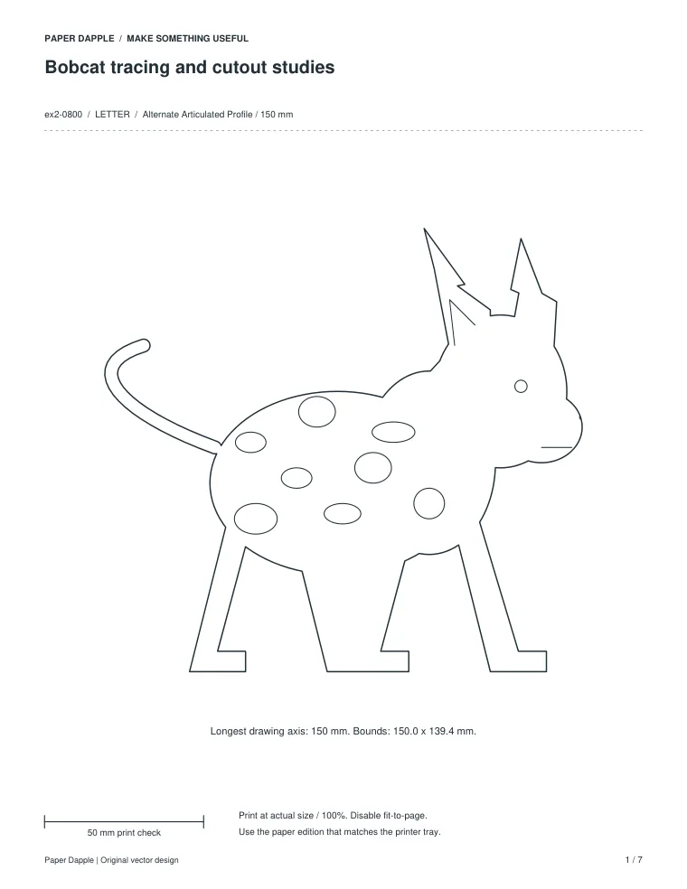 Preview of Bobcat tracing and cutout studies