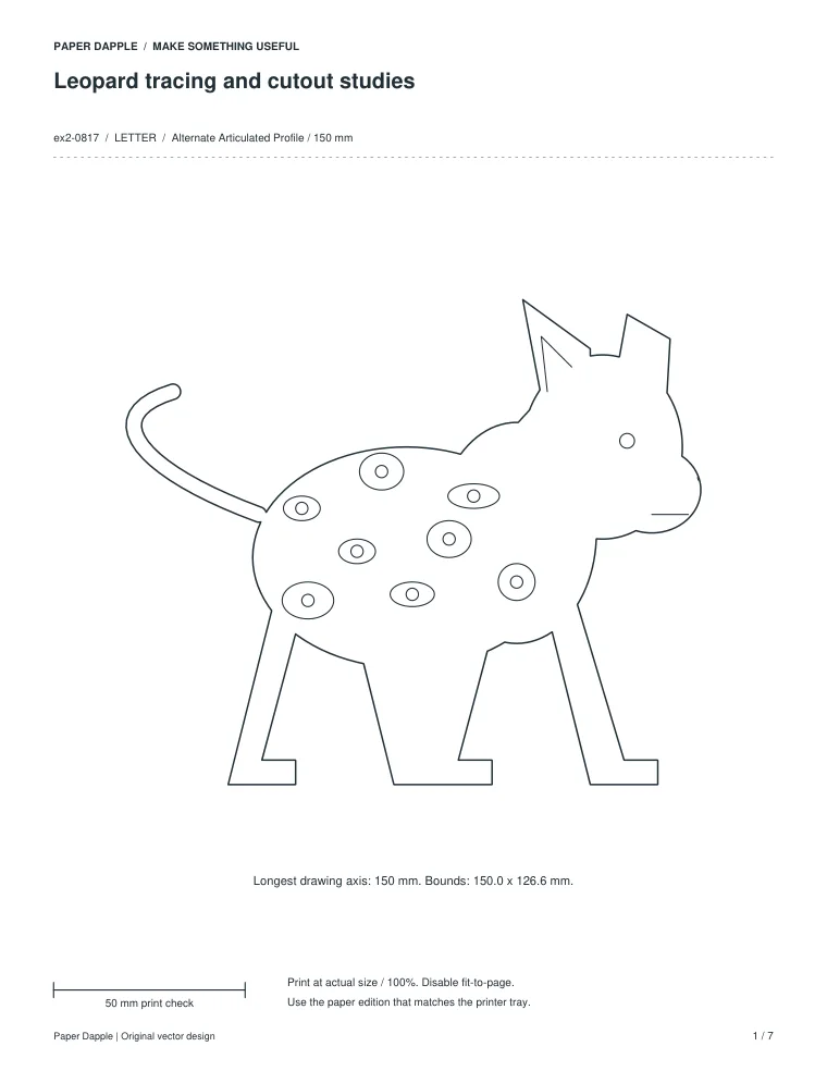 Preview of Leopard tracing and cutout studies