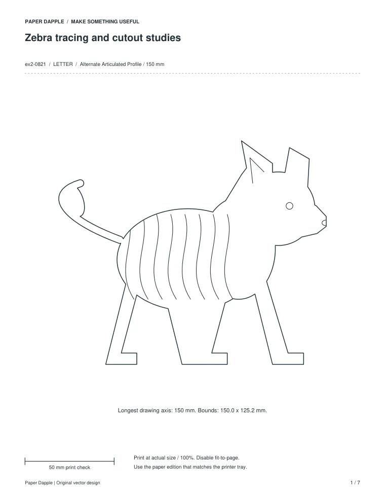 Preview of Zebra tracing and cutout studies