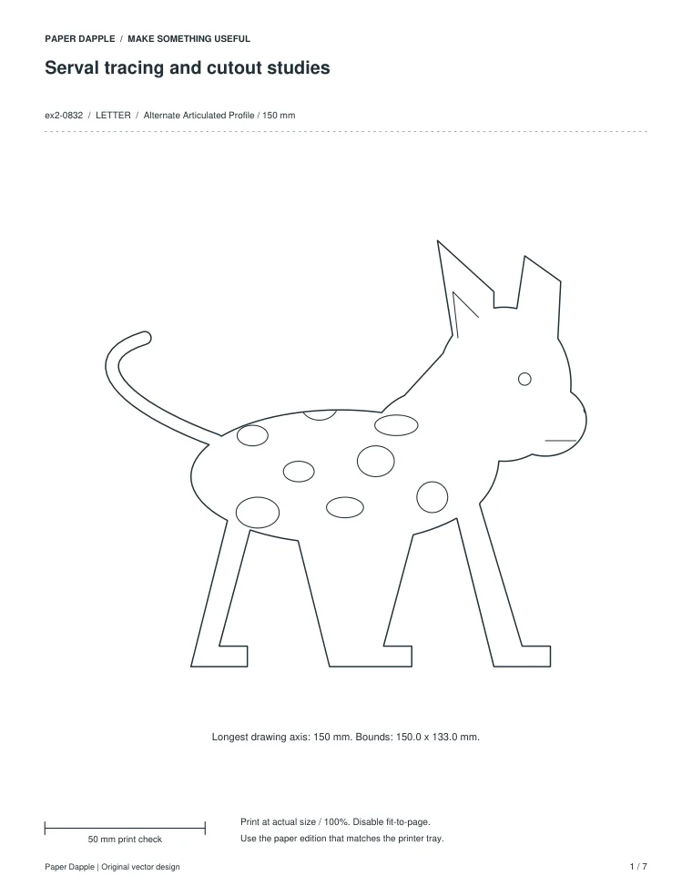 Preview of Serval tracing and cutout studies