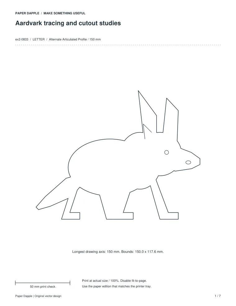 Preview of Aardvark tracing and cutout studies