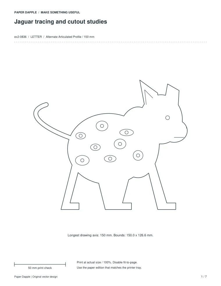 Preview of Jaguar tracing and cutout studies