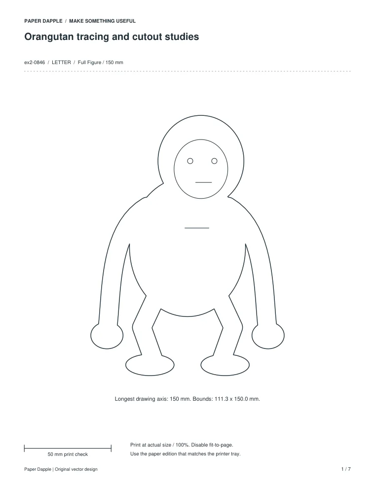 Preview of Orangutan tracing and cutout studies