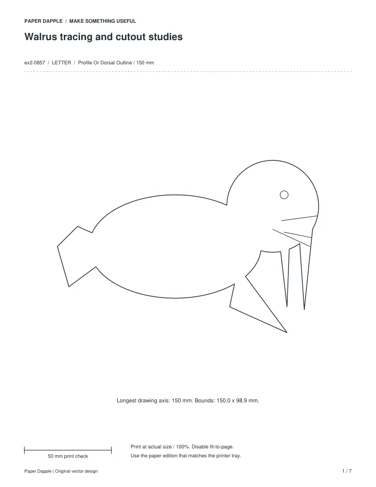 Preview of Walrus tracing and cutout studies
