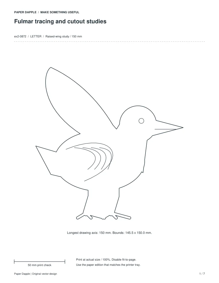 Preview of Fulmar tracing and cutout studies