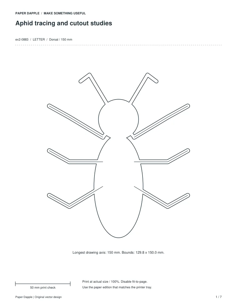 Preview of Aphid tracing and cutout studies
