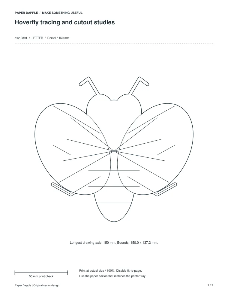 Preview of Hoverfly tracing and cutout studies