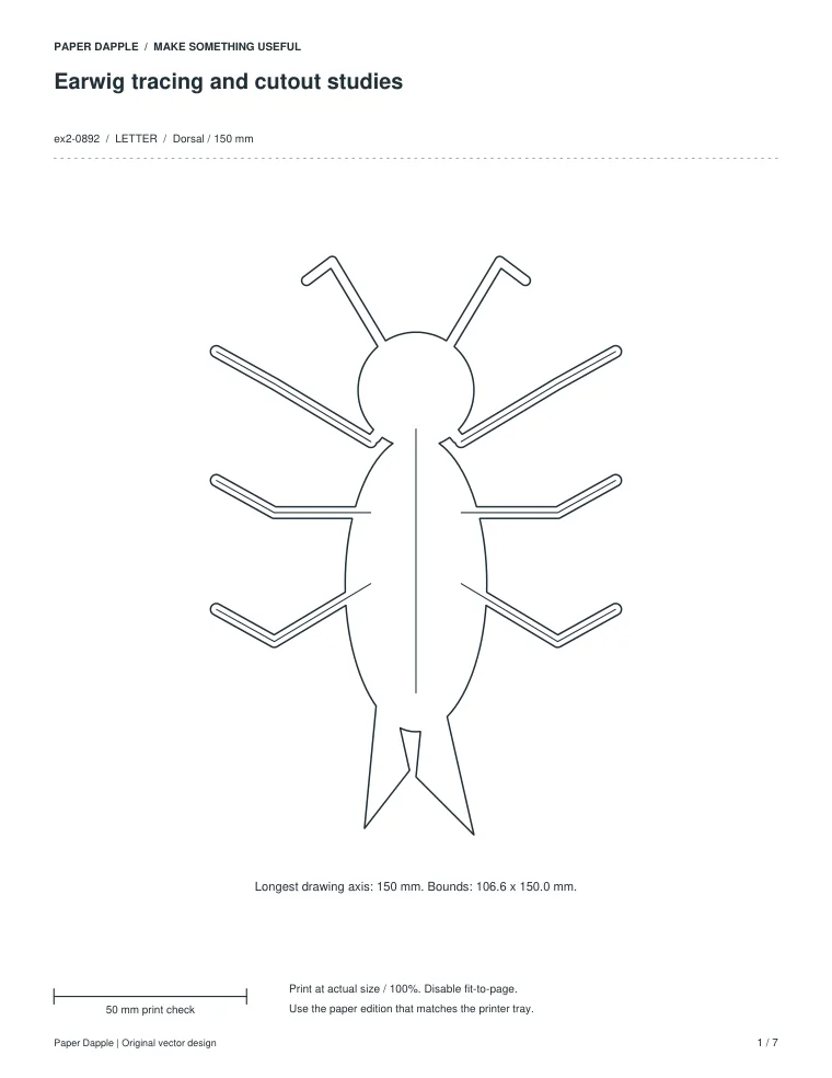 Preview of Earwig tracing and cutout studies
