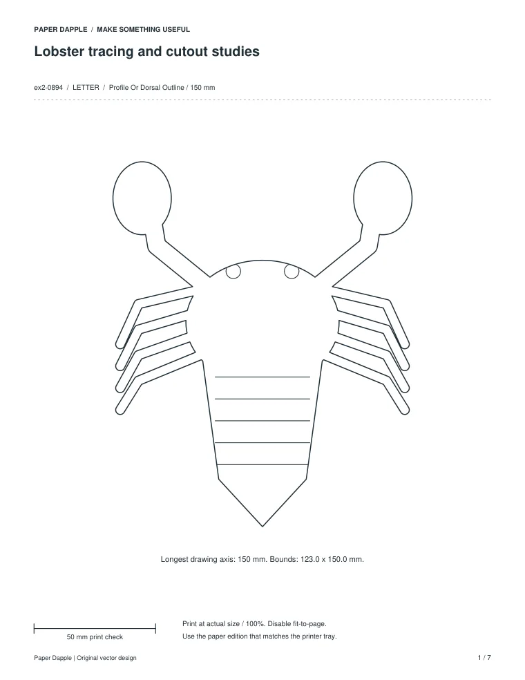 Preview of Lobster tracing and cutout studies