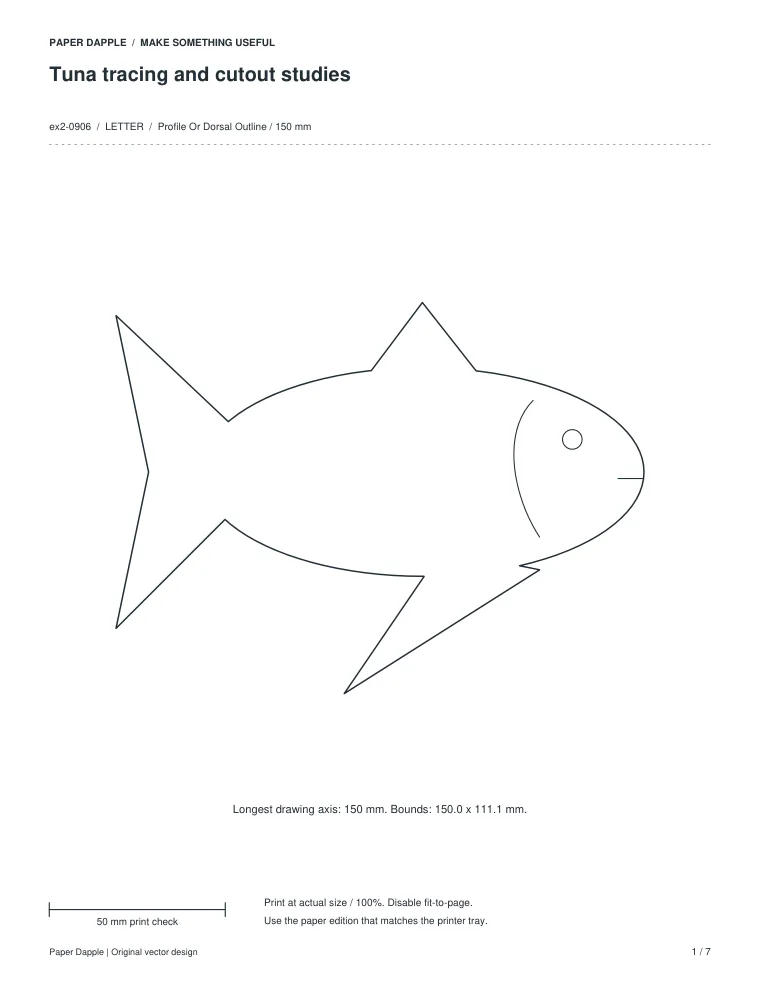 Preview of Tuna tracing and cutout studies