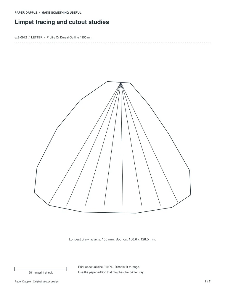 Preview of Limpet tracing and cutout studies