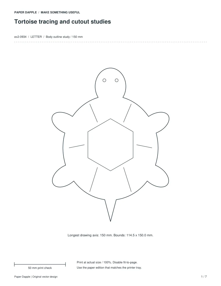Preview of Tortoise tracing and cutout studies