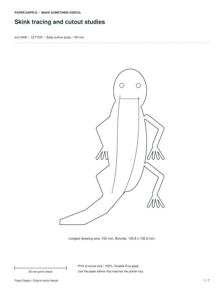 Preview of Skink tracing and cutout studies