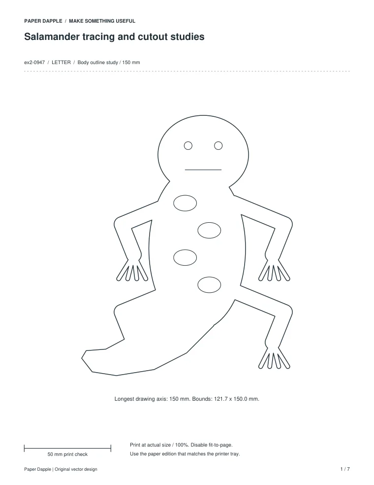 Preview of Salamander tracing and cutout studies