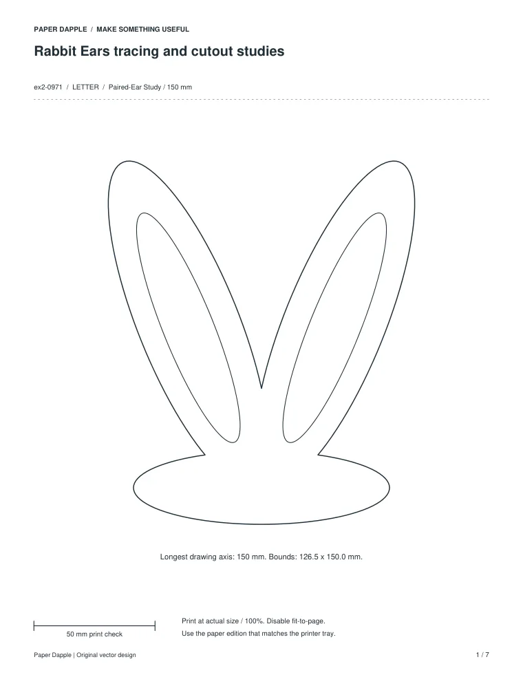 Preview of Rabbit Ears tracing and cutout studies