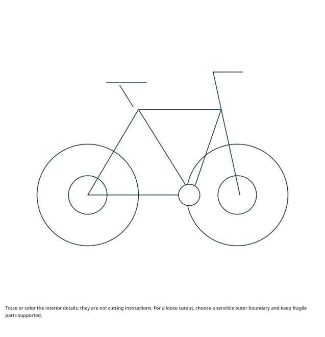 Preview of Bicycle craft drawing
