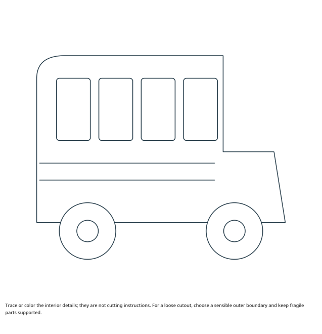 Preview of School Bus craft drawing