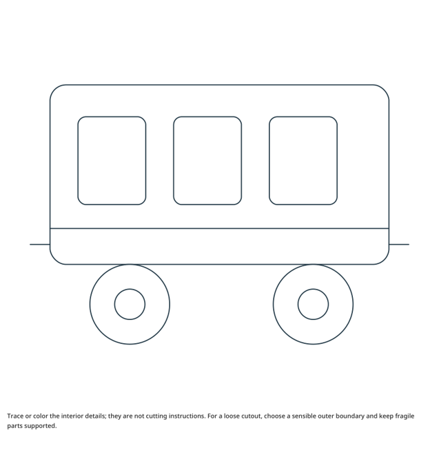 Preview of Train Carriage craft drawing