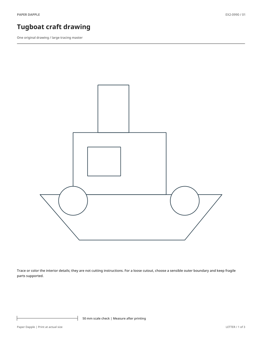 Preview of Tugboat craft drawing