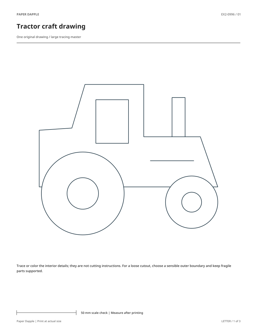 Preview of Tractor craft drawing